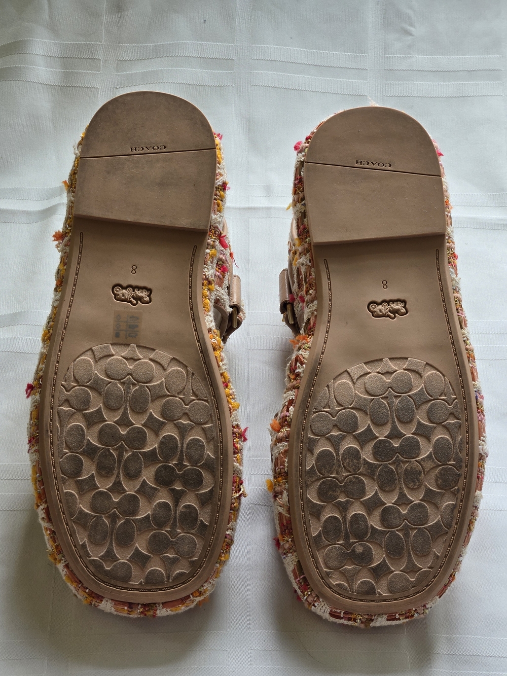 Coach Multicolor Tweed Platform Sandals - Picture 10 of 12